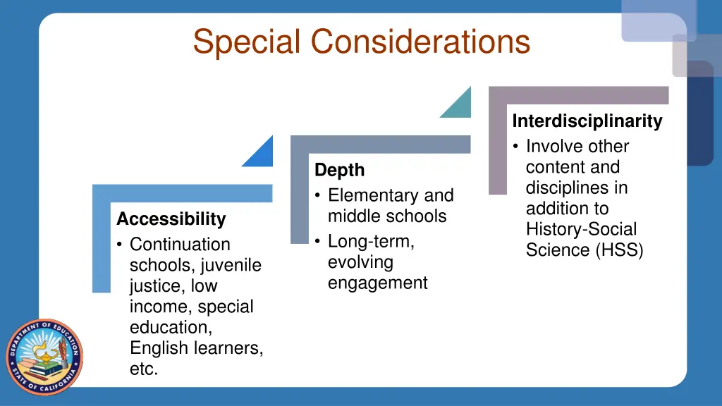 special considerations