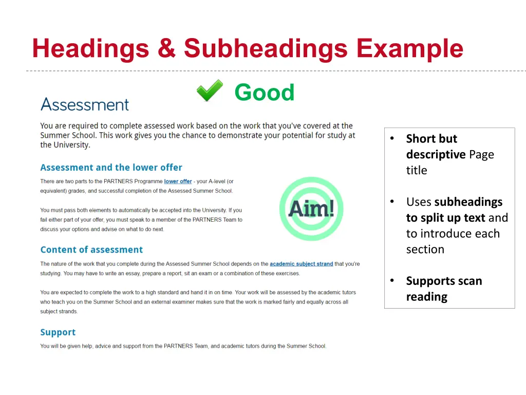 headings subheadings example