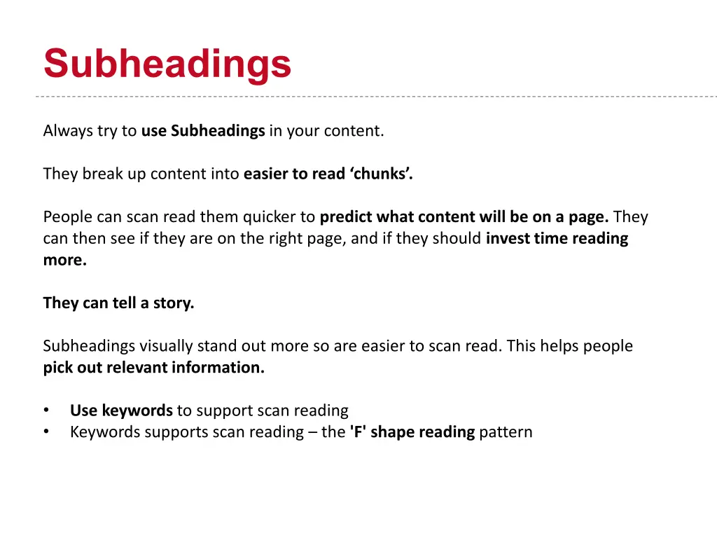 subheadings