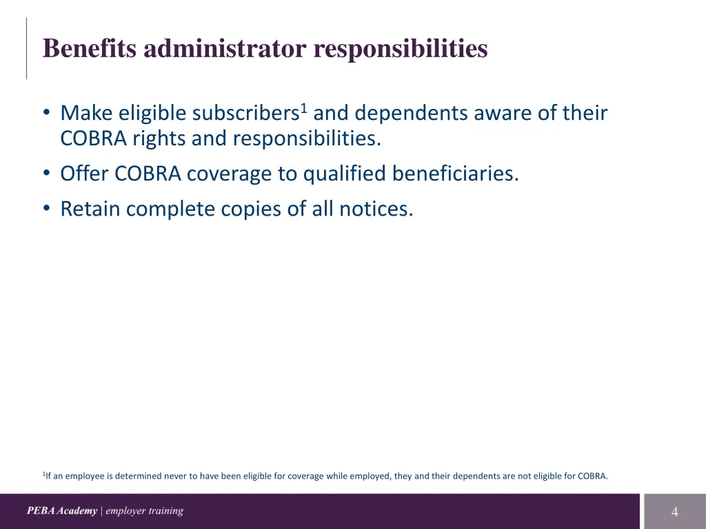 benefits administrator responsibilities