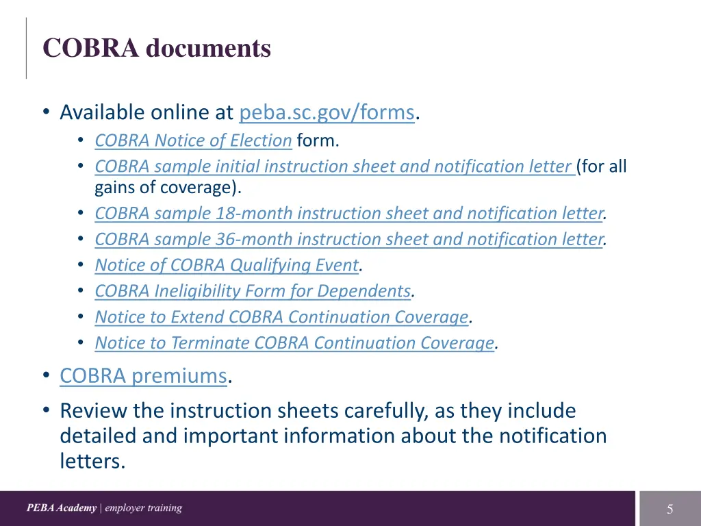 cobra documents