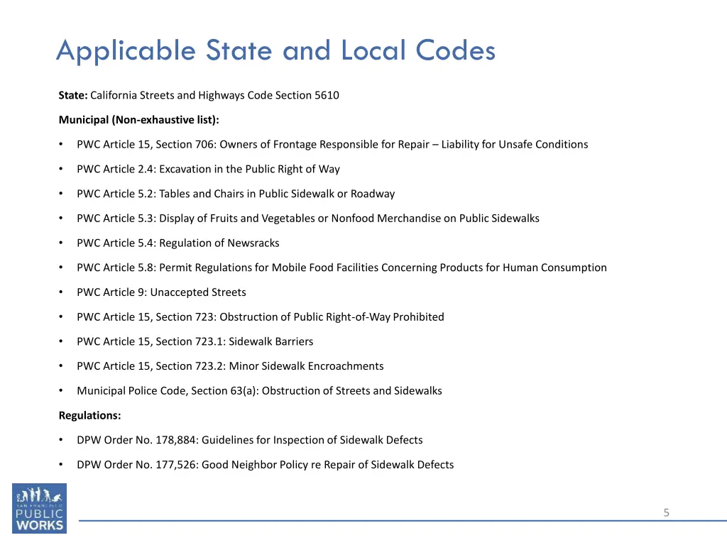 applicable state and local codes