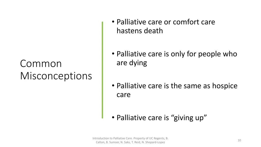 palliative care or comfort care hastens death