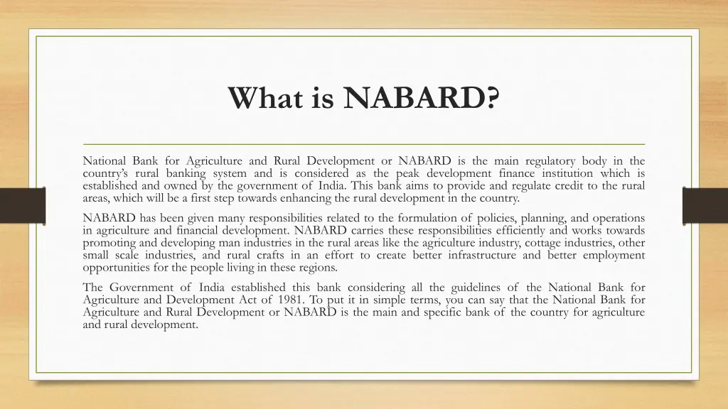 what is nabard 1