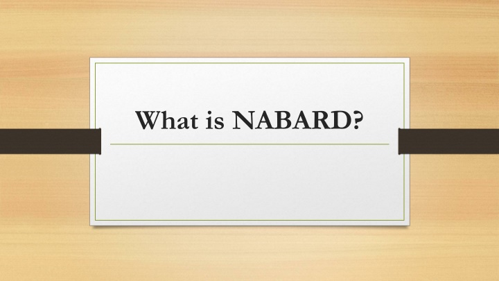 what is nabard