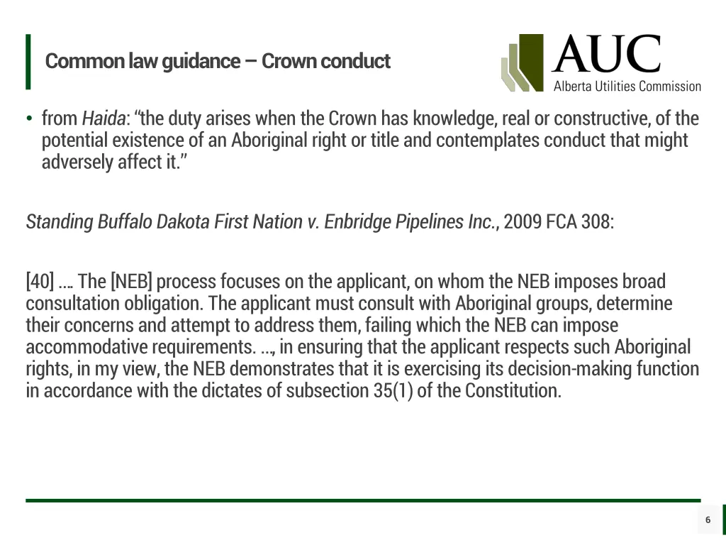 common law guidance crown conduct