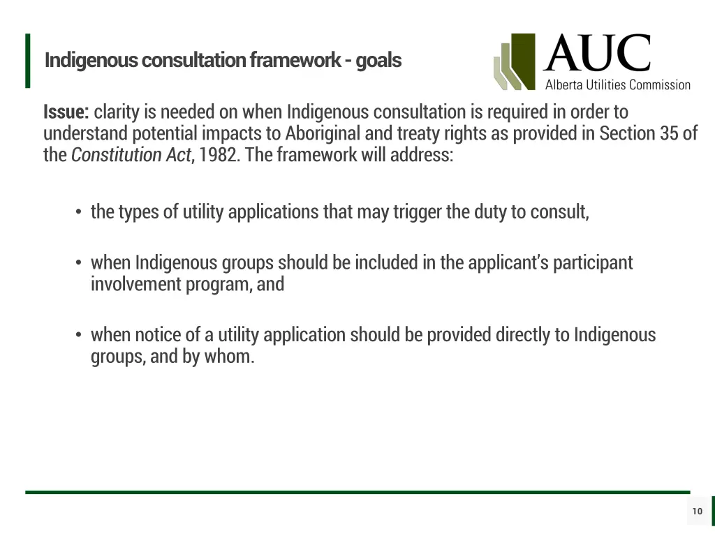 indigenous consultation framework goals