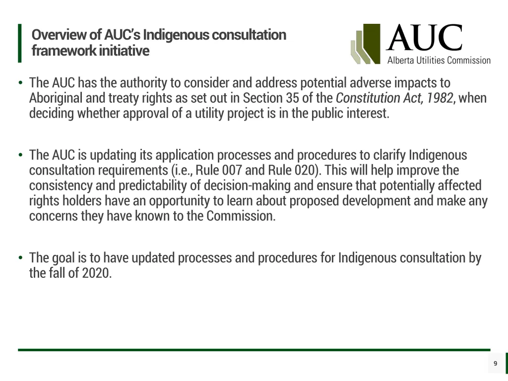 overview of auc s indigenous consultation