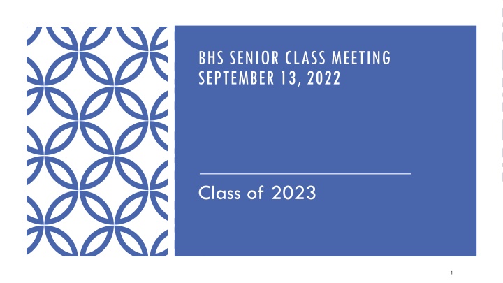 bhs senior class meeting september 13 2022