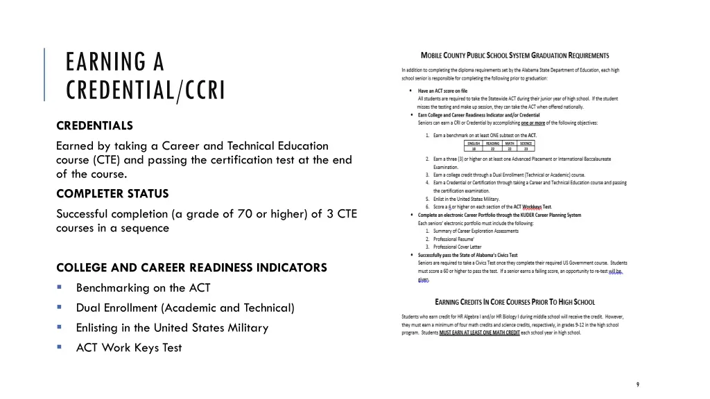 earning a credential ccri