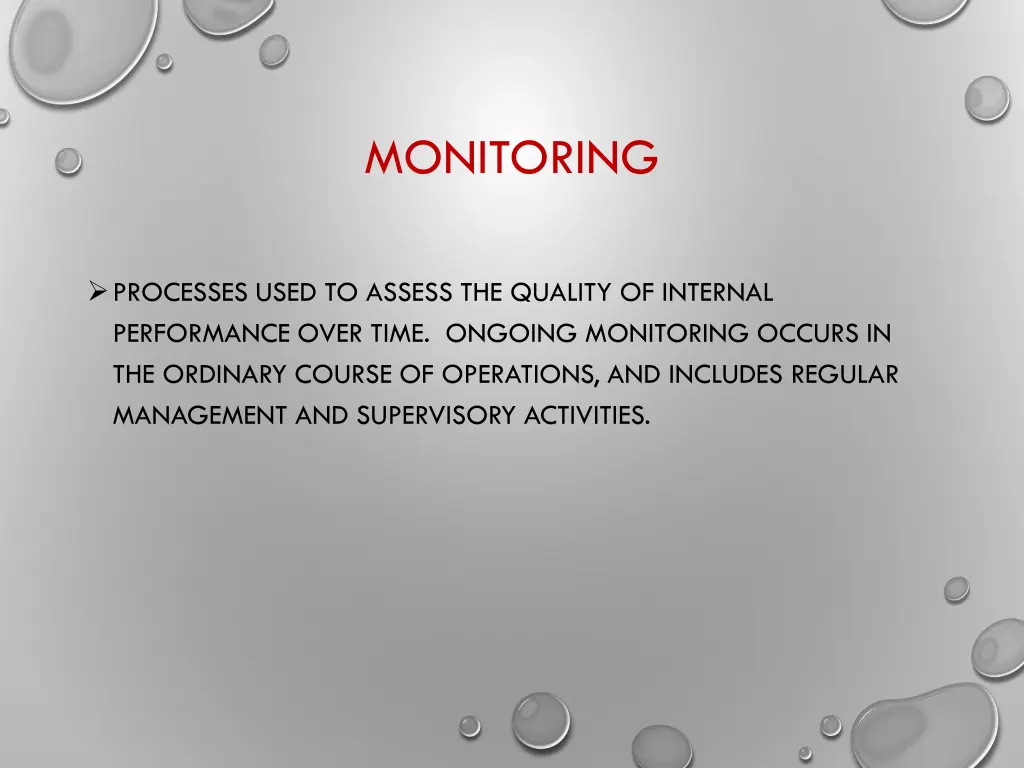 monitoring