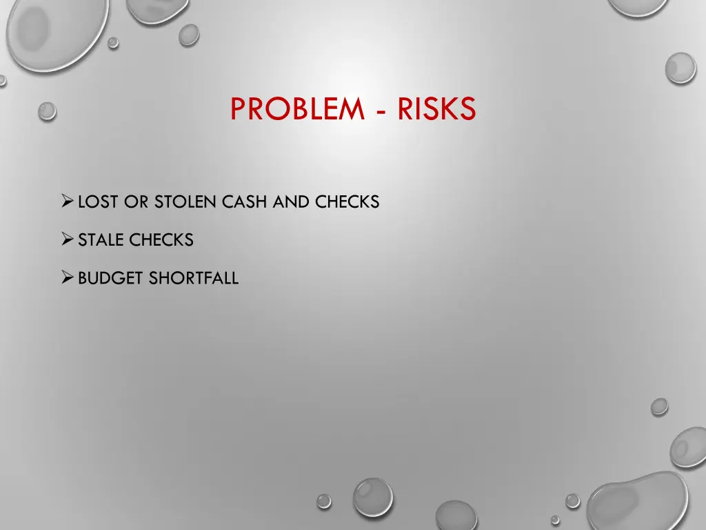 problem risks