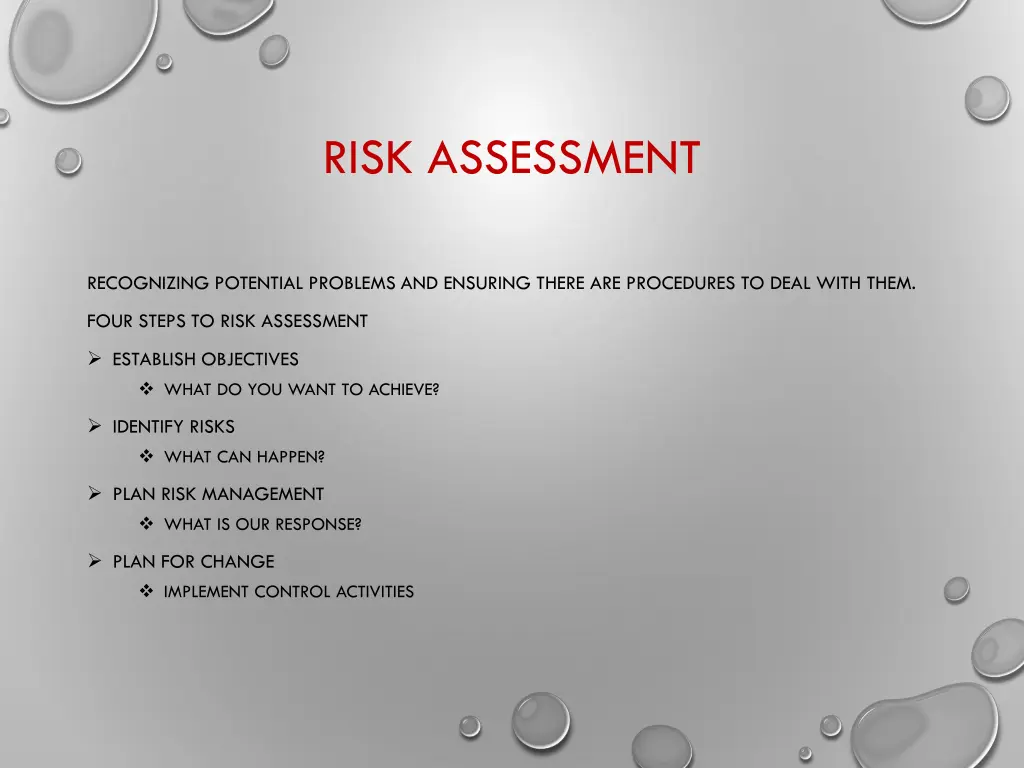 risk assessment