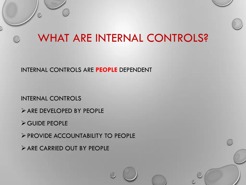 what are internal controls 1