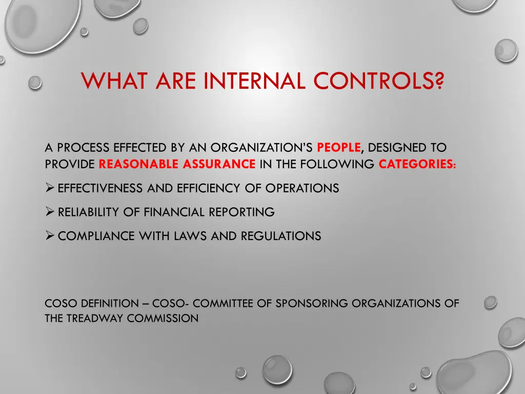 what are internal controls