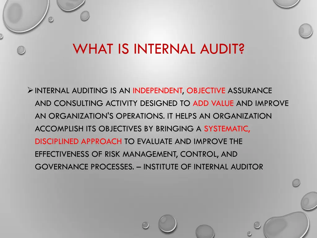 what is internal audit