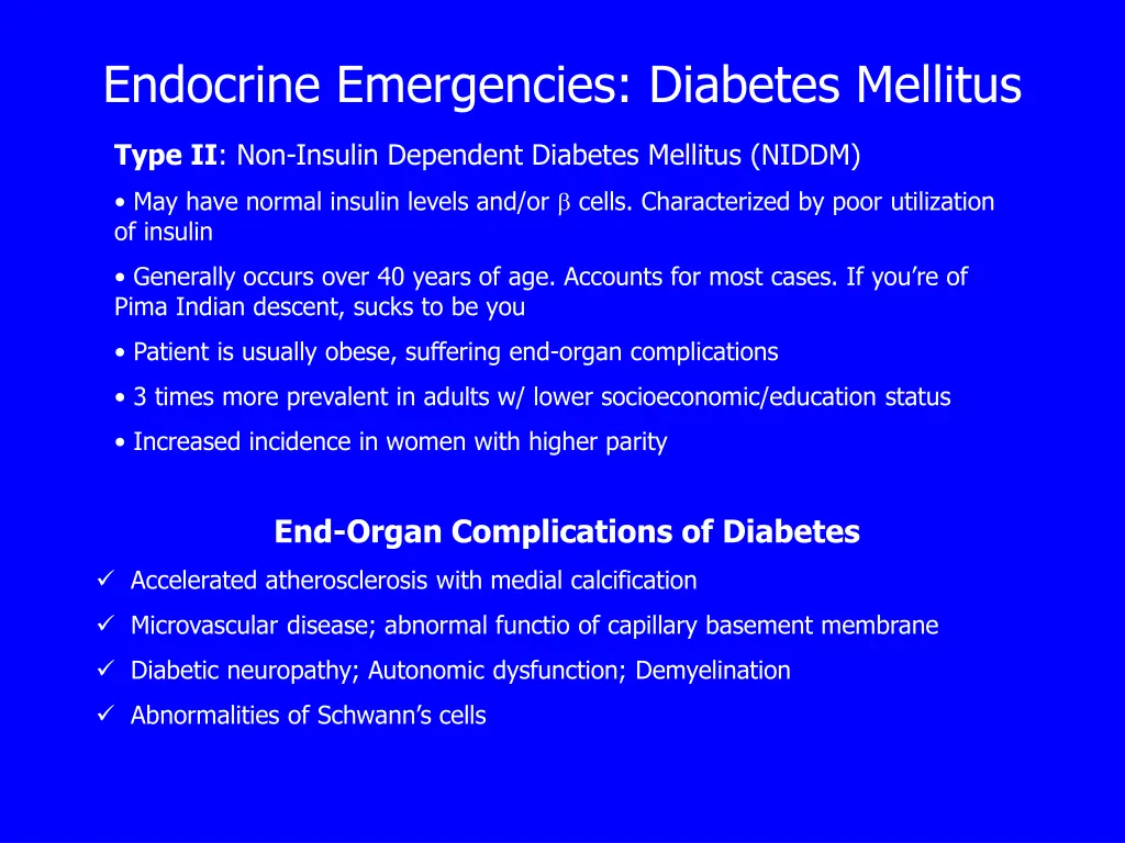 endocrine emergencies diabetes mellitus 2