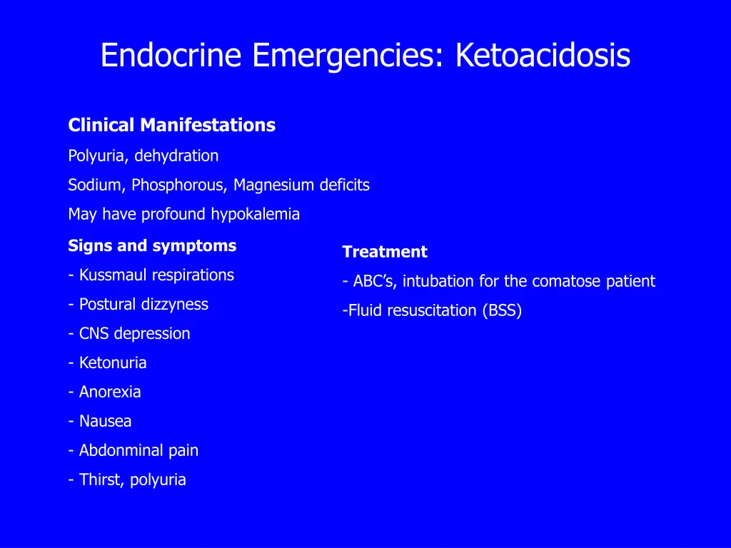 endocrine emergencies ketoacidosis 1