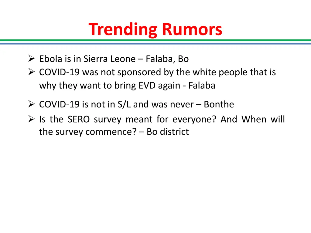 trending rumors