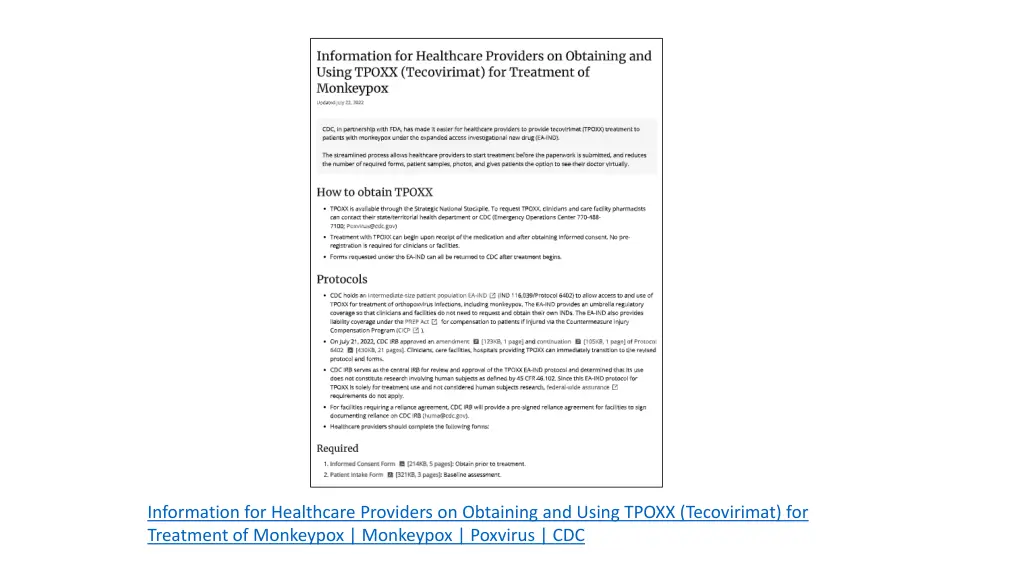 information for healthcare providers on obtaining