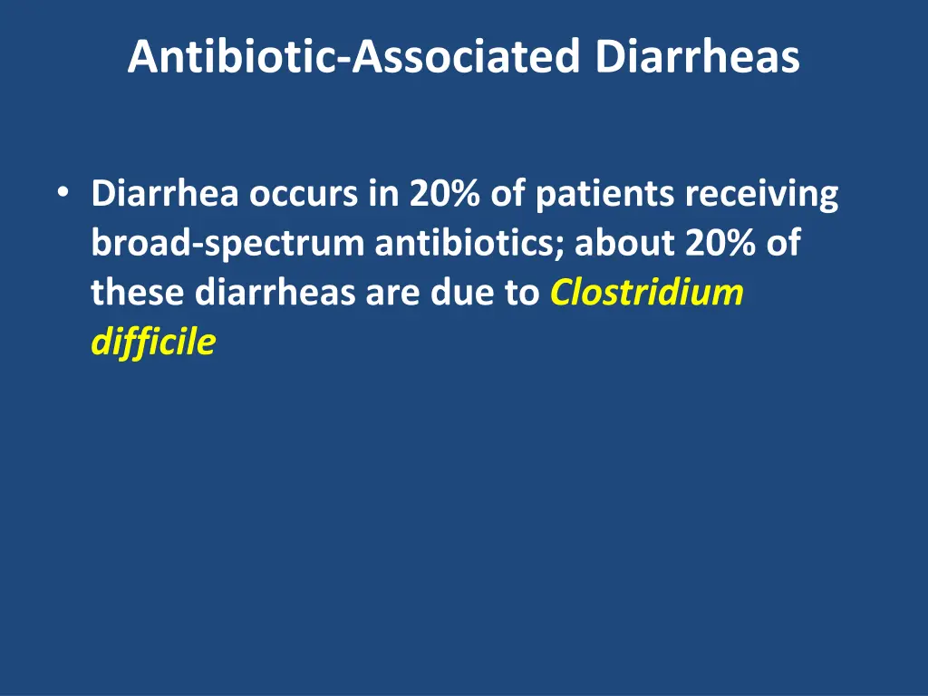 antibiotic associated diarrheas