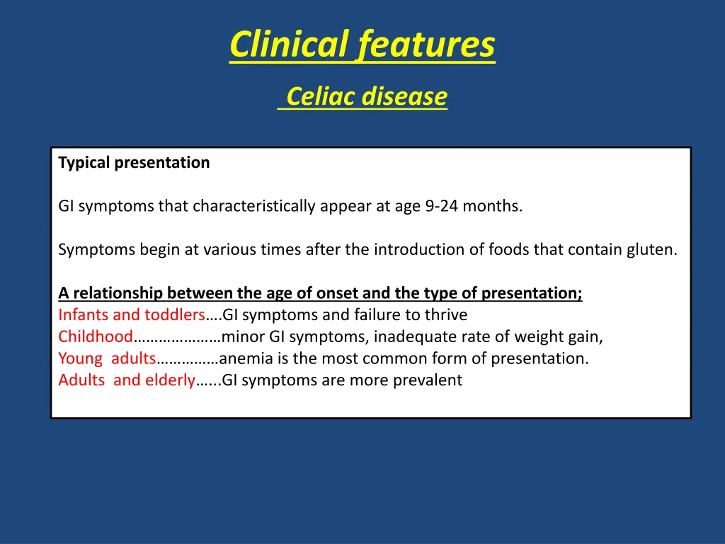 clinical features 1