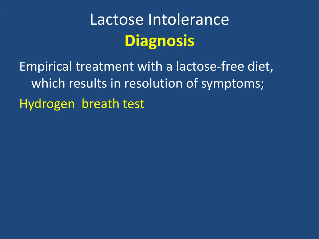 lactose intolerance diagnosis