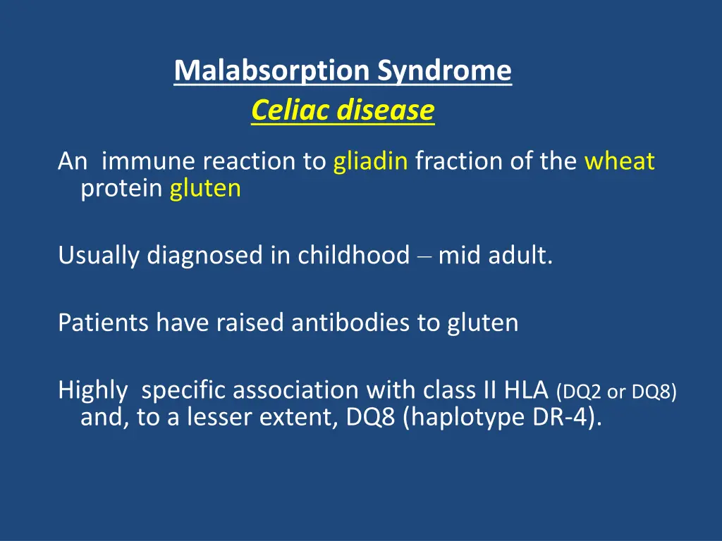 malabsorption syndrome celiac disease