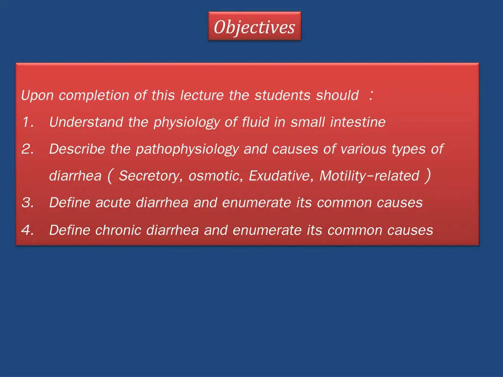 objectives