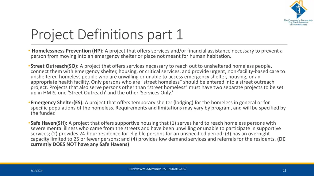 project definitions part 1