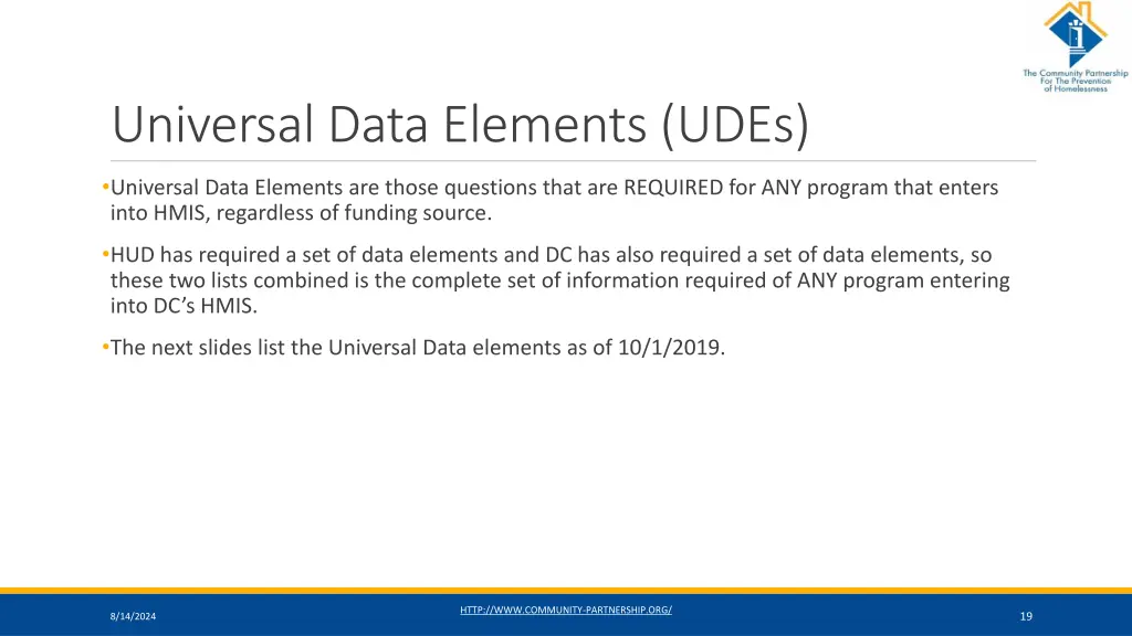 universal data elements udes