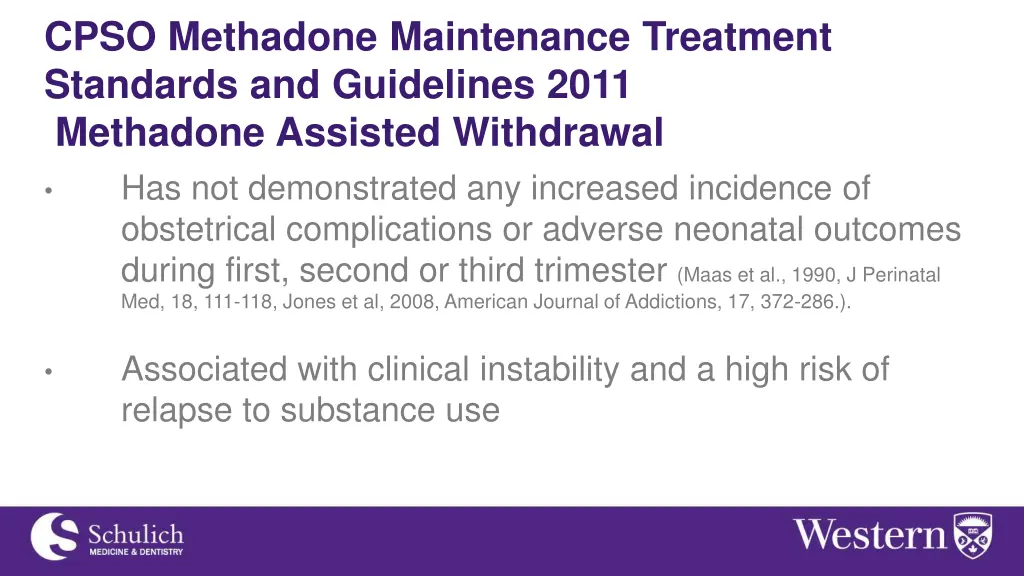 cpso methadone maintenance treatment standards