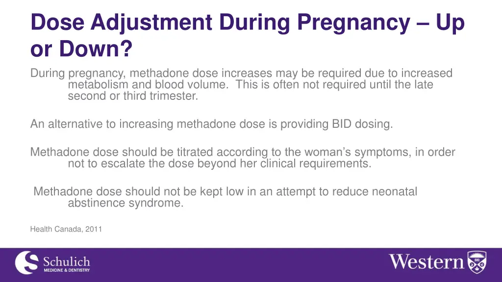 dose adjustment during pregnancy up or down