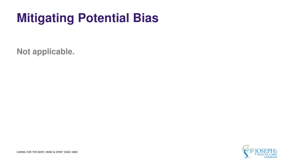 mitigating potential bias