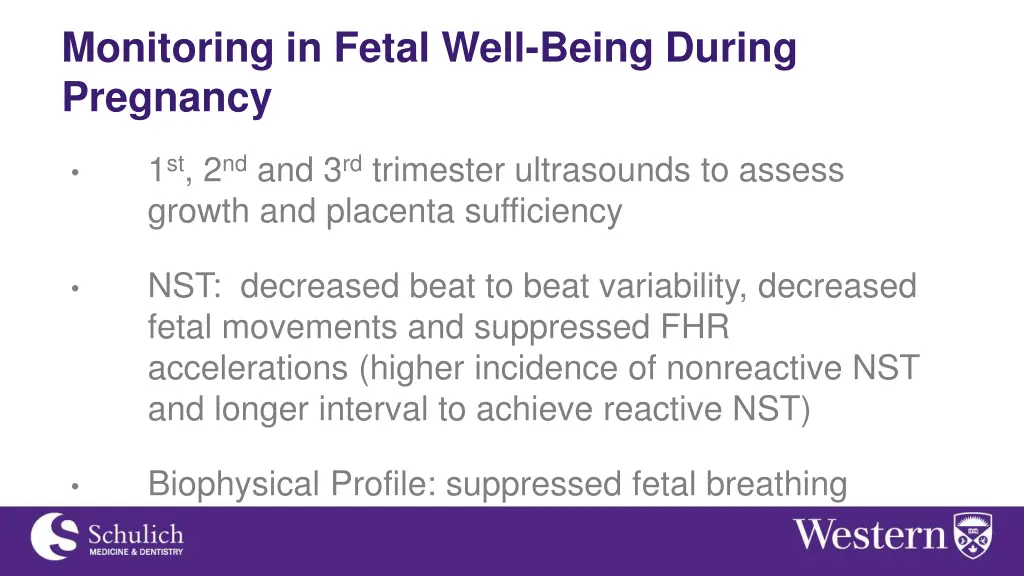 monitoring in fetal well being during pregnancy