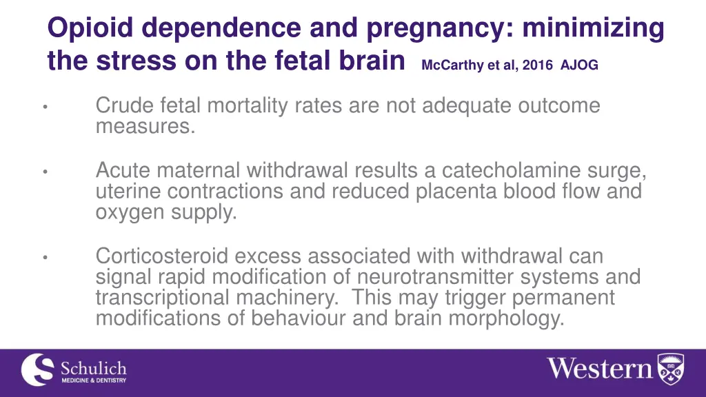 opioid dependence and pregnancy minimizing