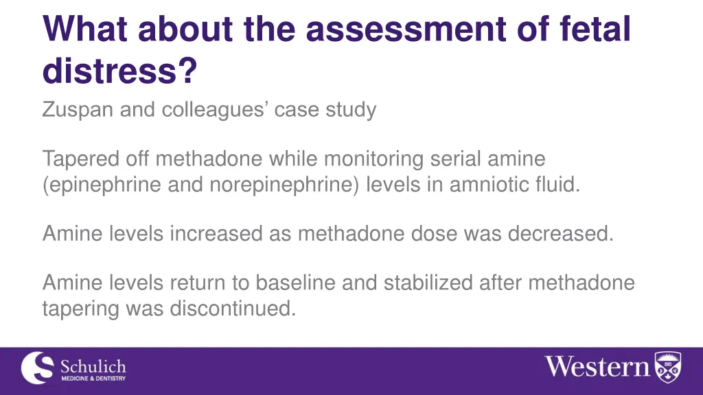 what about the assessment of fetal distress