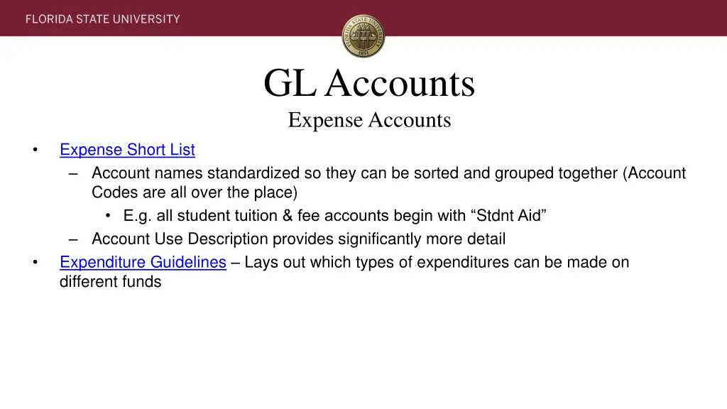 gl accounts expense accounts 1