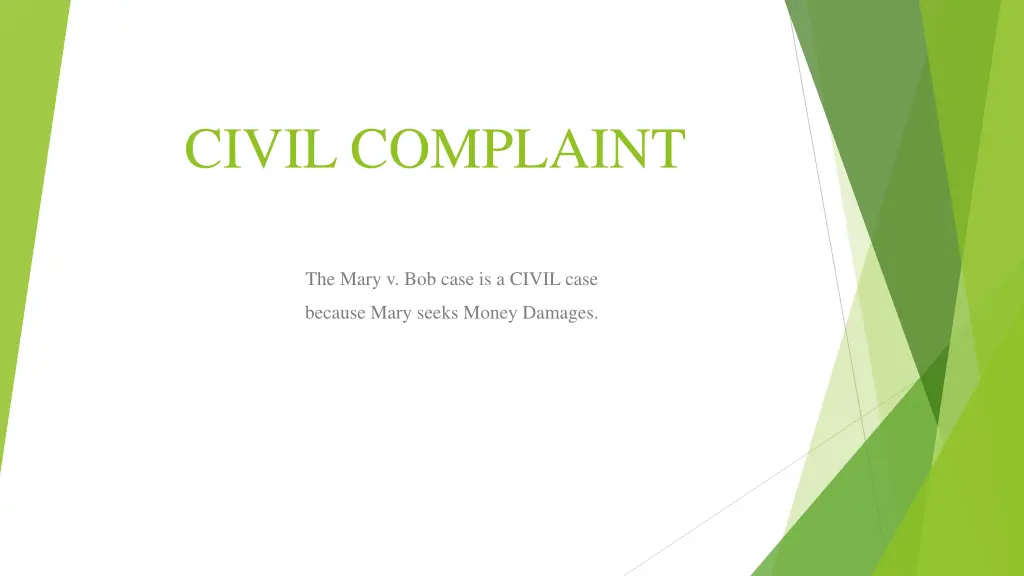 civil complaint