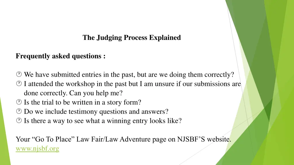 the judging process explained