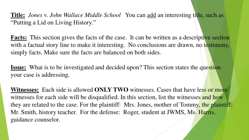 title jones v john wallace middle school