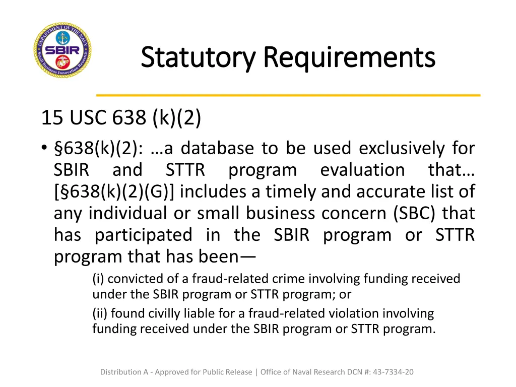 statutory requirements statutory requirements