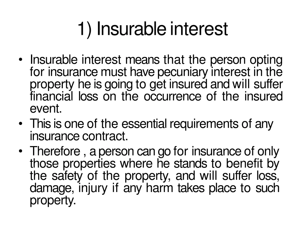 1 insurable interest