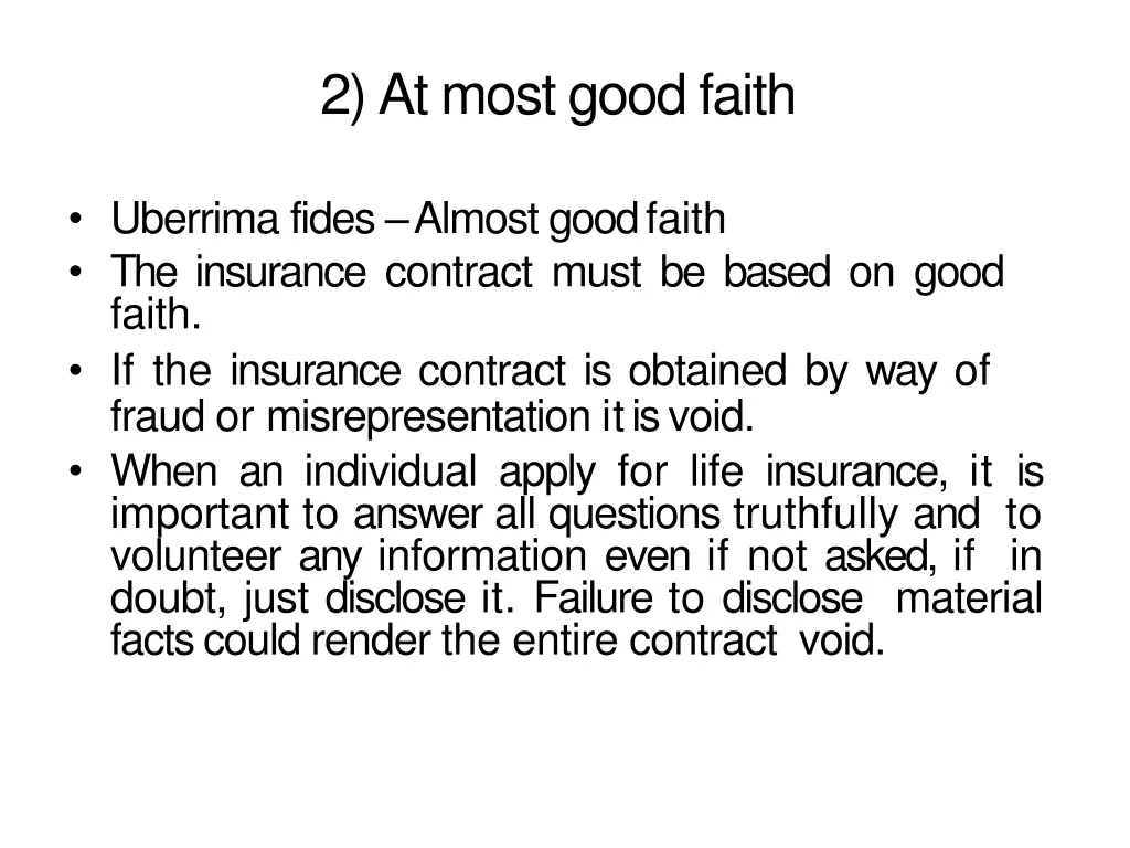 2 at most good faith