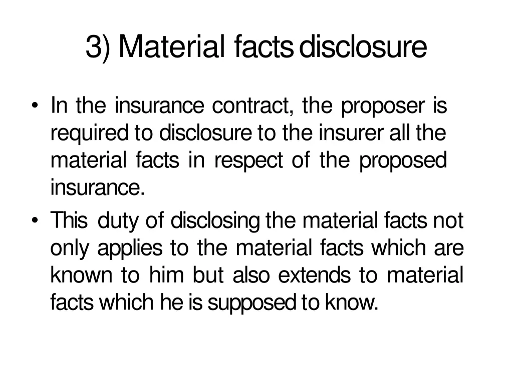 3 material factsdisclosure