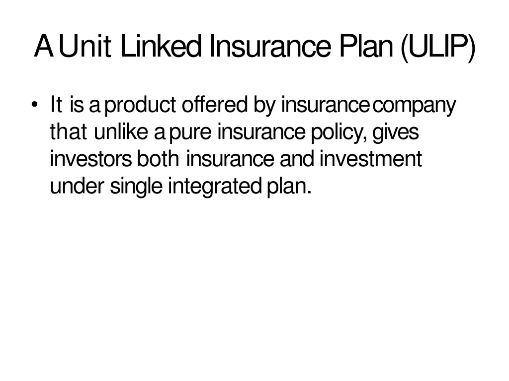 a unit linked insurance plan ulip