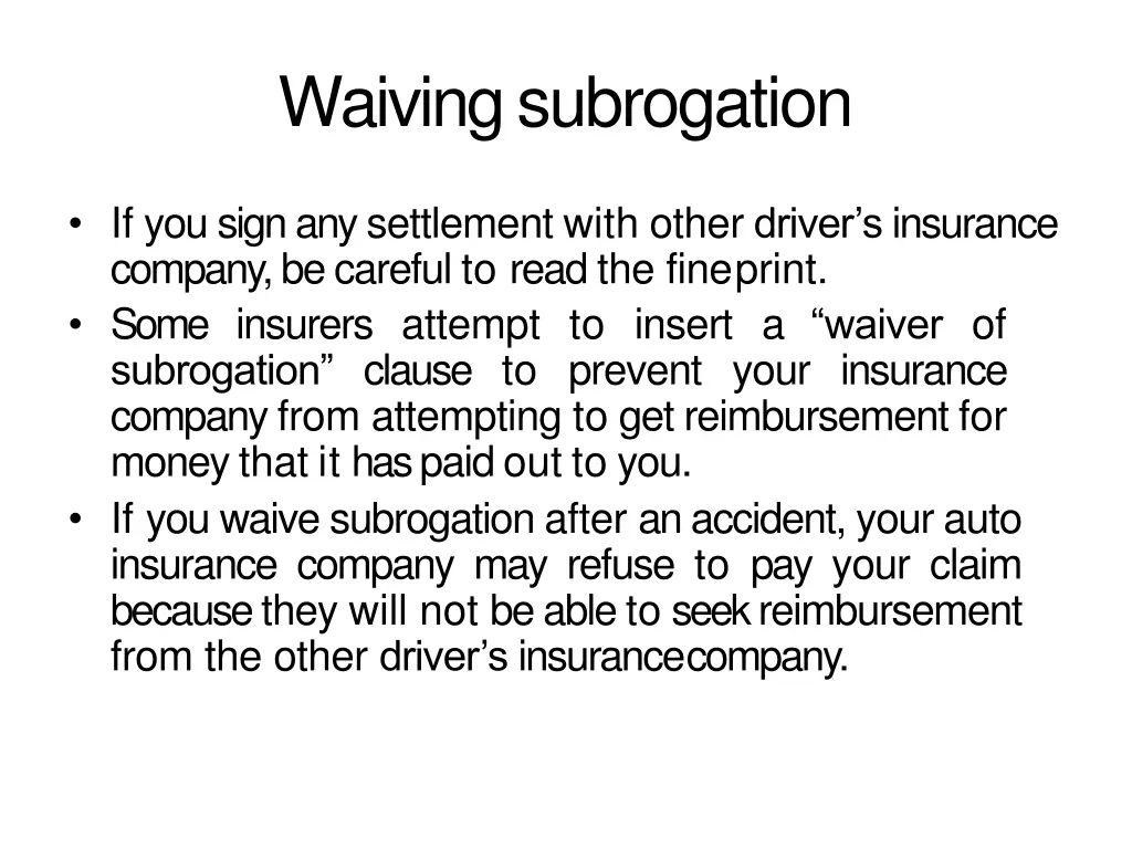 waivingsubrogation