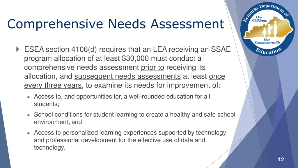 comprehensive needs assessment