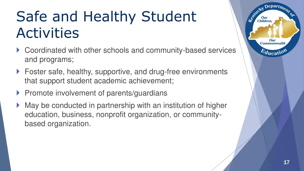 safe and healthy student activities