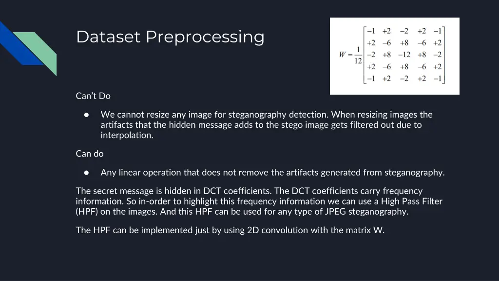 dataset preprocessing